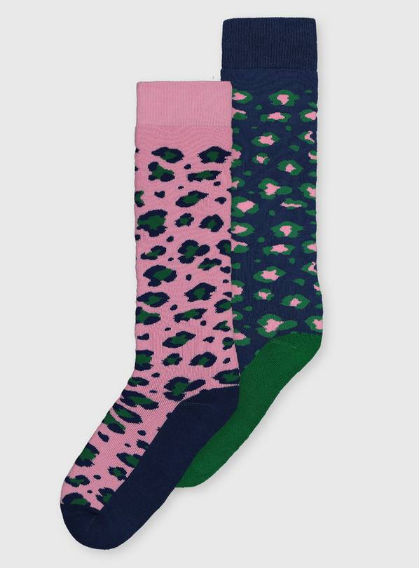 Leopard print shop welly socks