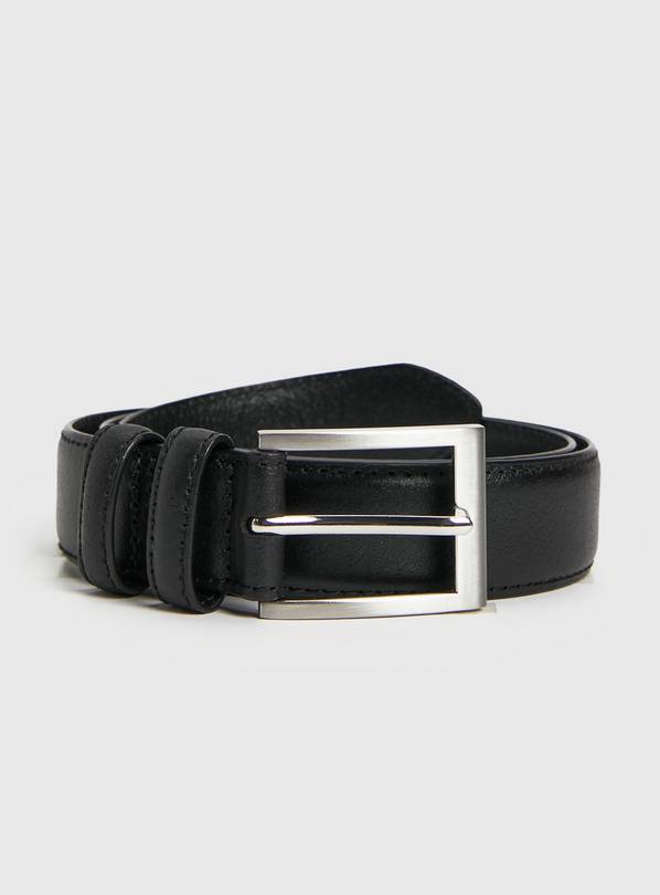 Black Formal Leather Belt S