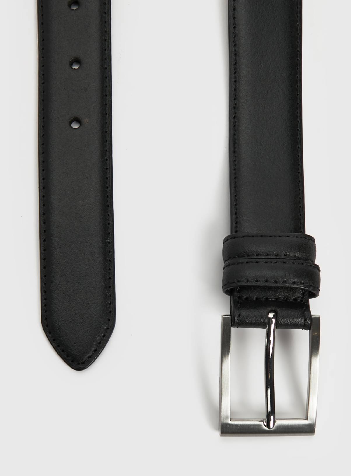 Black Formal Leather Belt M - Image 2