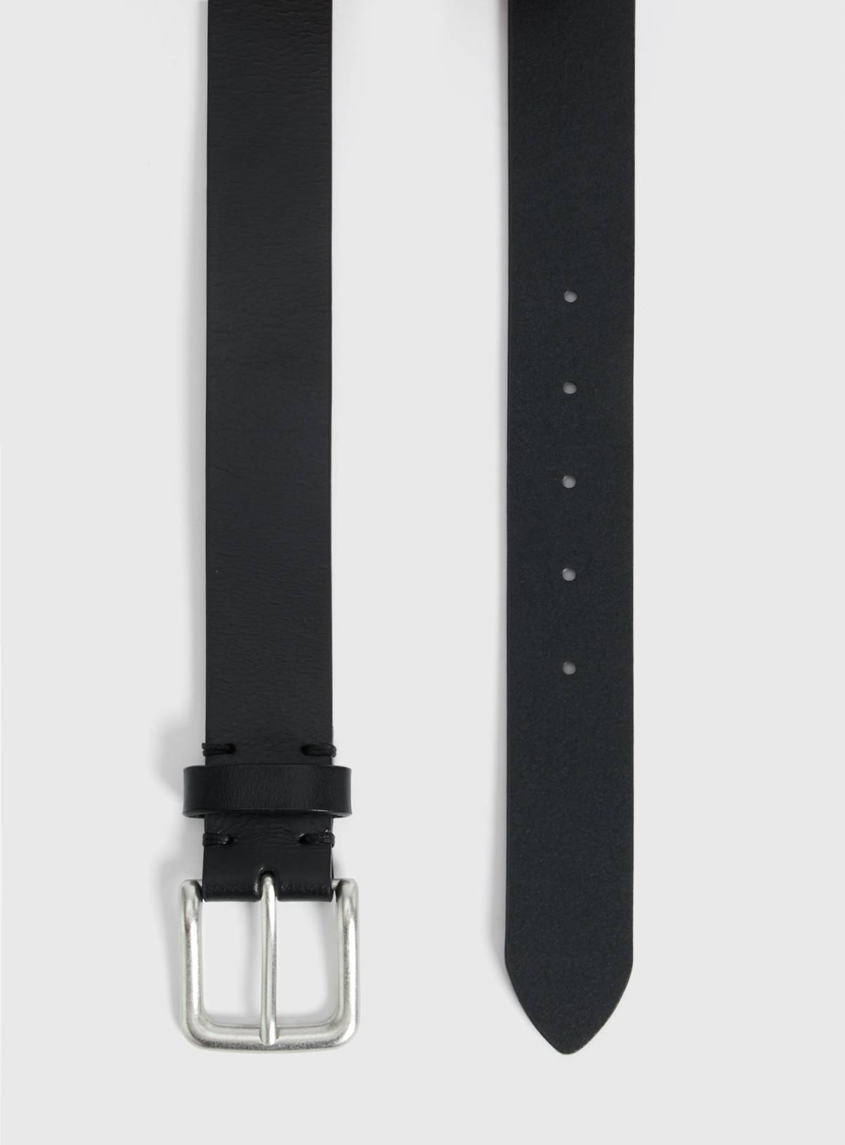 Black Leather Belt S - Image 2