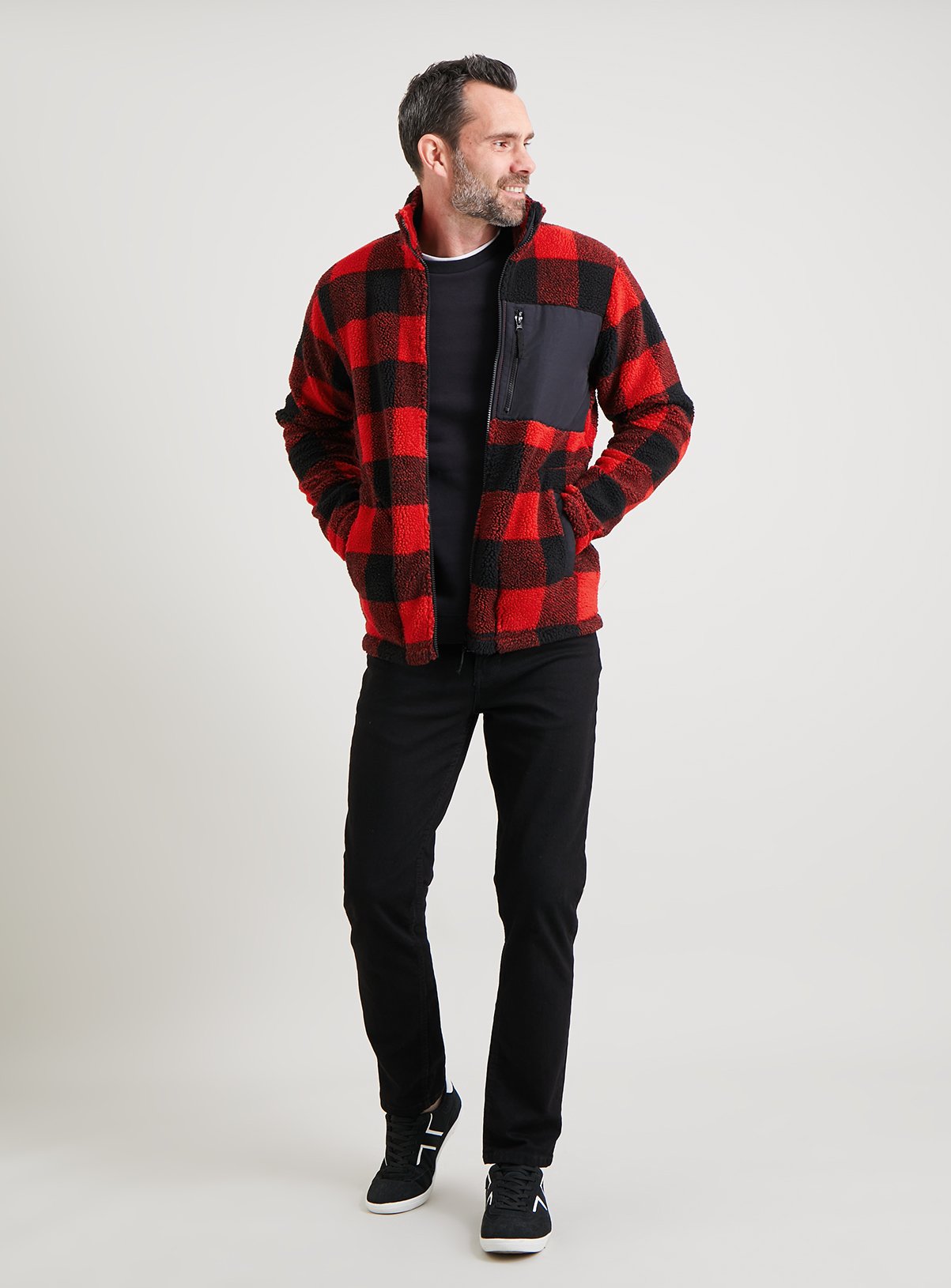 red check borg jacket