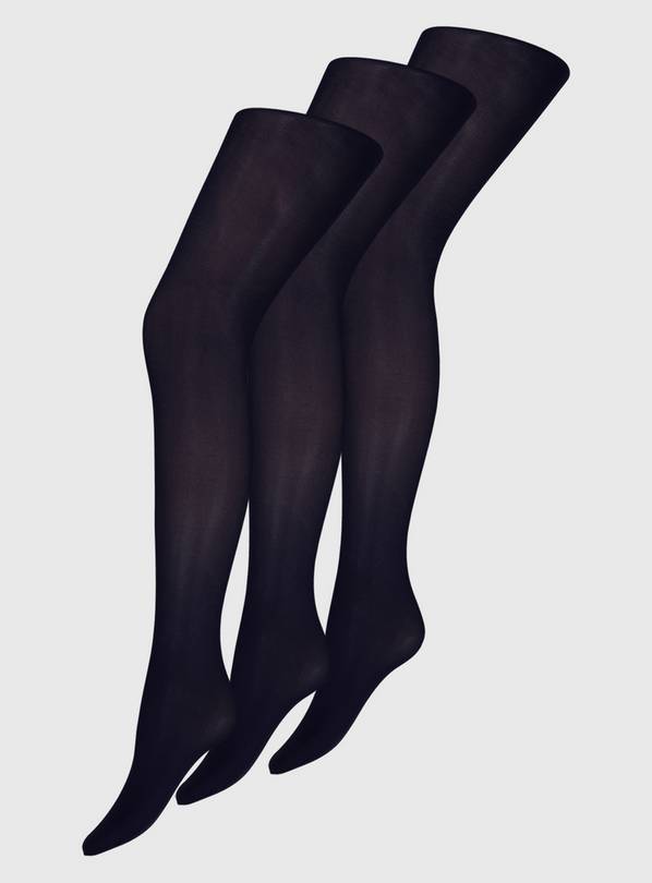 Buy Navy 40 Denier Opaque Tights 3 Pack L Tights Argos