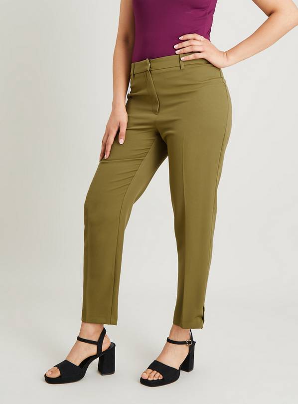 Buy Khaki Button Hem Coord Trousers - 14 | Trousers | Argos