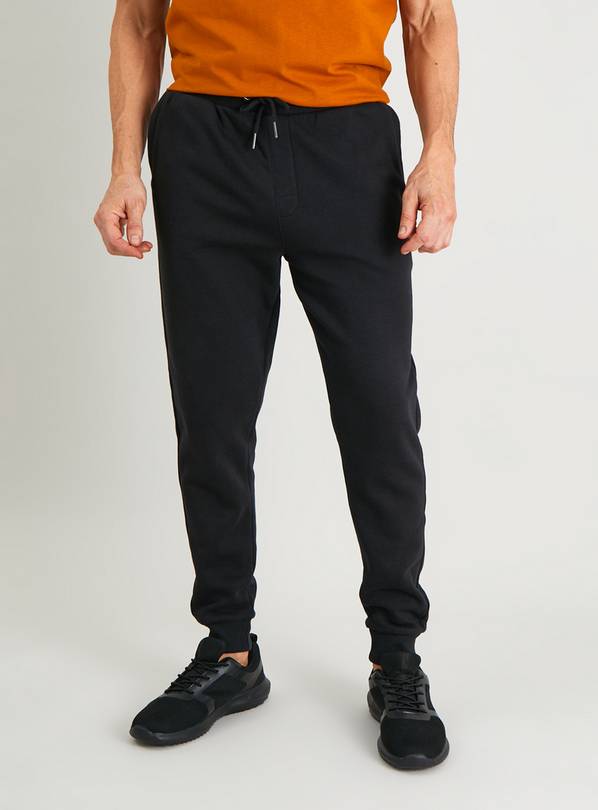 Black Cuffed Joggers L