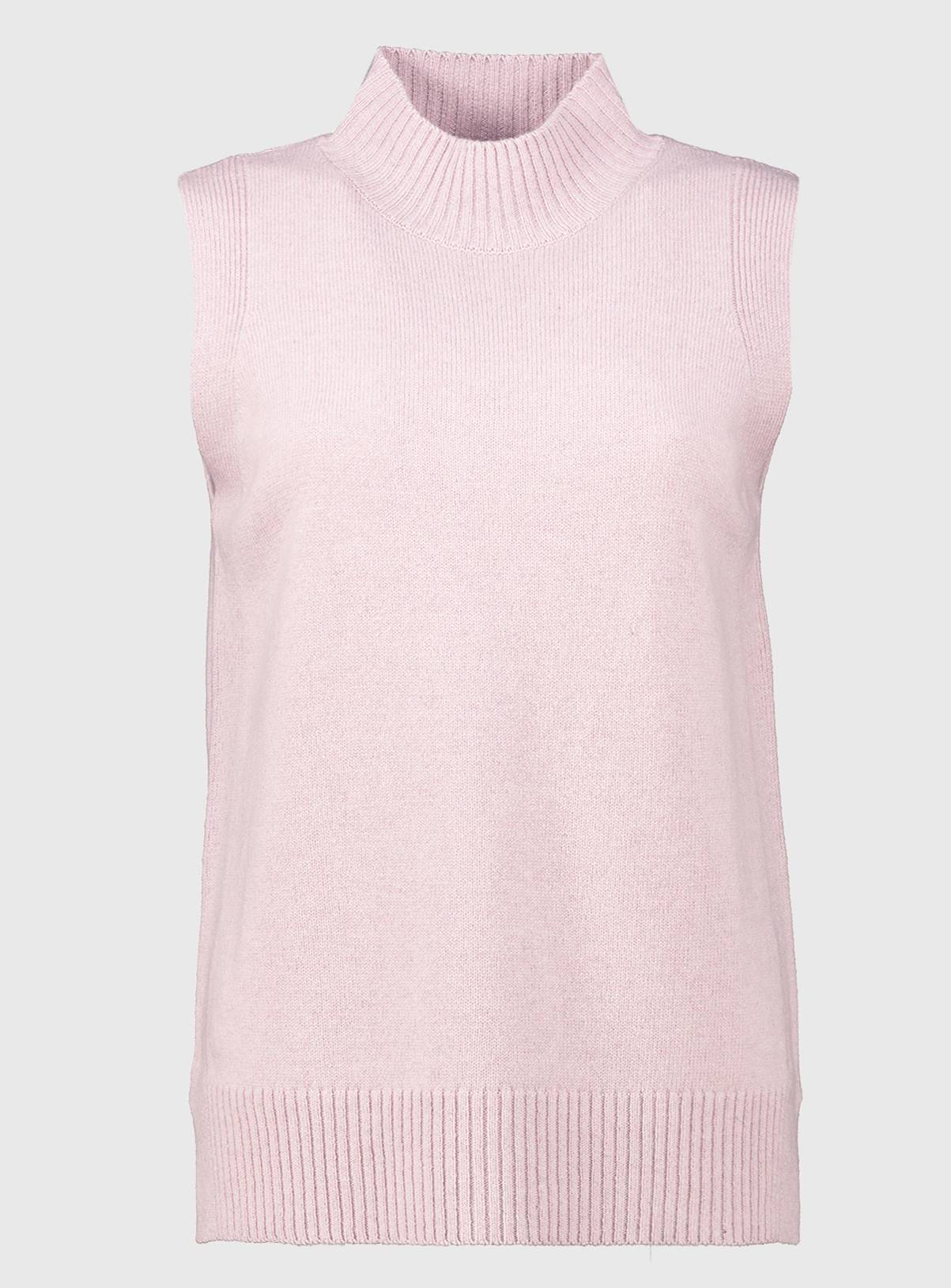 Lilac High Neck Knitted Vest With Cashmere 16 - Image 3