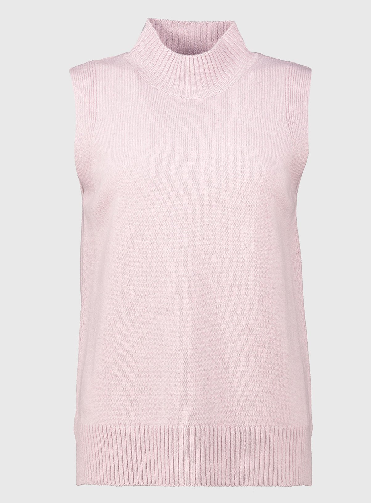 Lilac High Neck Knitted Vest With Cashmere 18 - Image 3 thumbnail