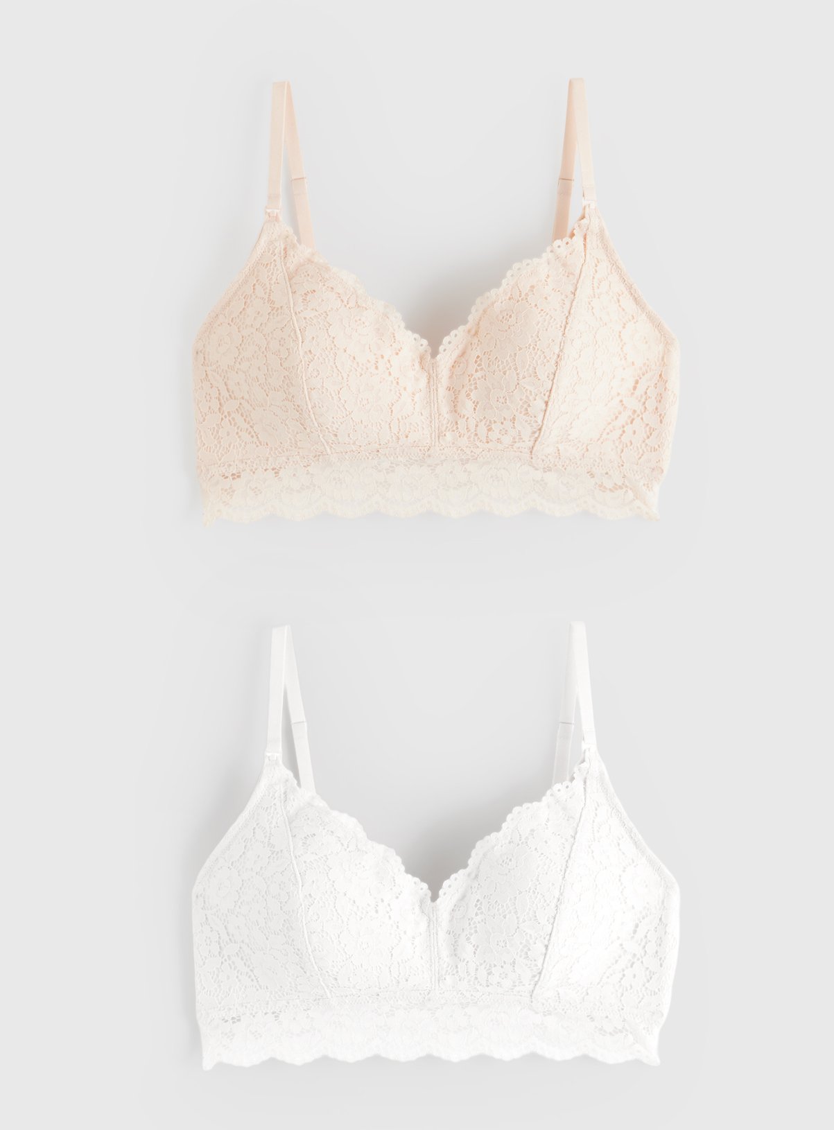 Pink A-E MATERNITY Lace Supersoft Nursing Bras 2 Pack