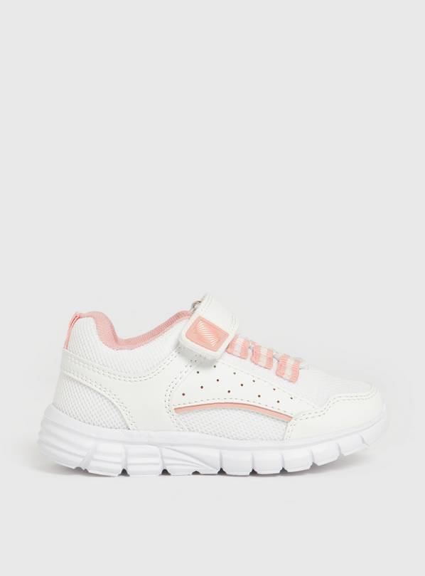 White & Pink Trainers 10 Infant