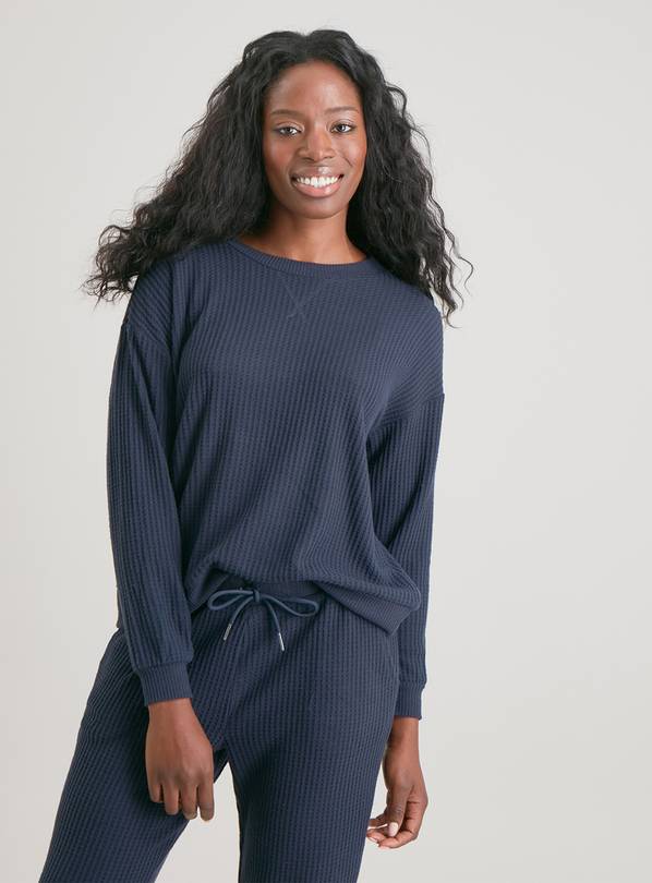 Buy Navy Waffle Coord Pyjama Top 24 Pyjamas Argos