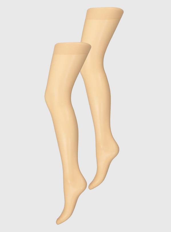 Buy Caramel Nude 7 Denier Bare Tights 2 Pack S, Tights