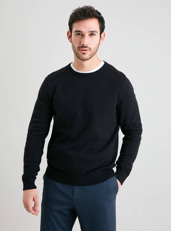 Buy Black Crew Neck Jumper - XXXL | Jumpers and cardigans | Argos