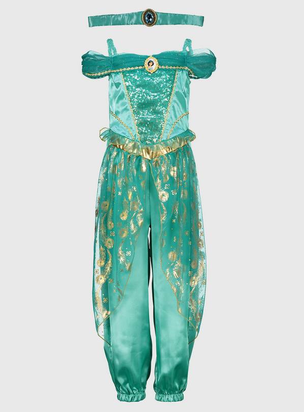 Disney Aladdin Princess Jasmine Green Costume - 9-10 years