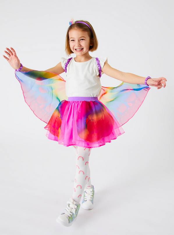 Buy Pink Rainbow Butterfly Costume - One Size | Kids fancy dress | Tu