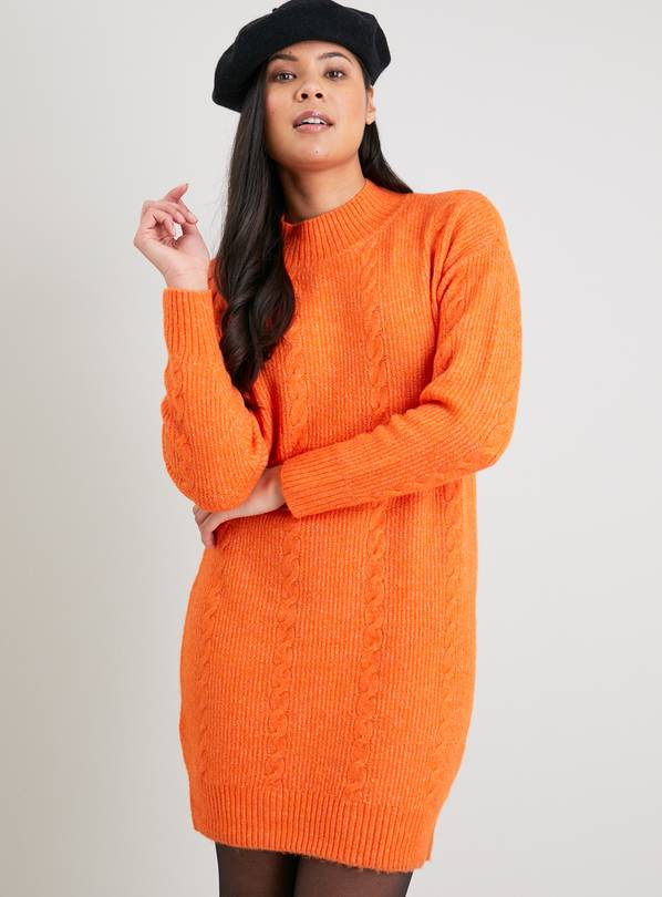 Buy Orange Cable Knit Jumper Dress 8 Dresses Argos