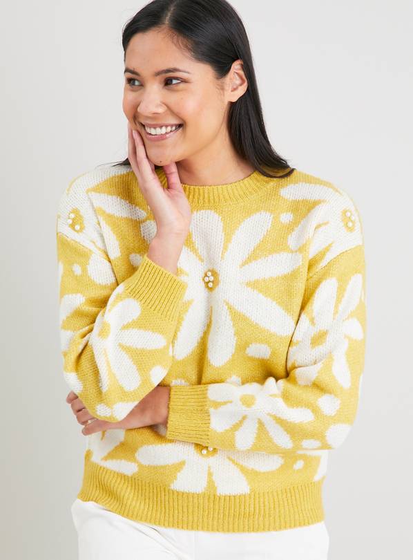Buy Yellow Daisy Knitted Jumper 24 Jumpers Argos