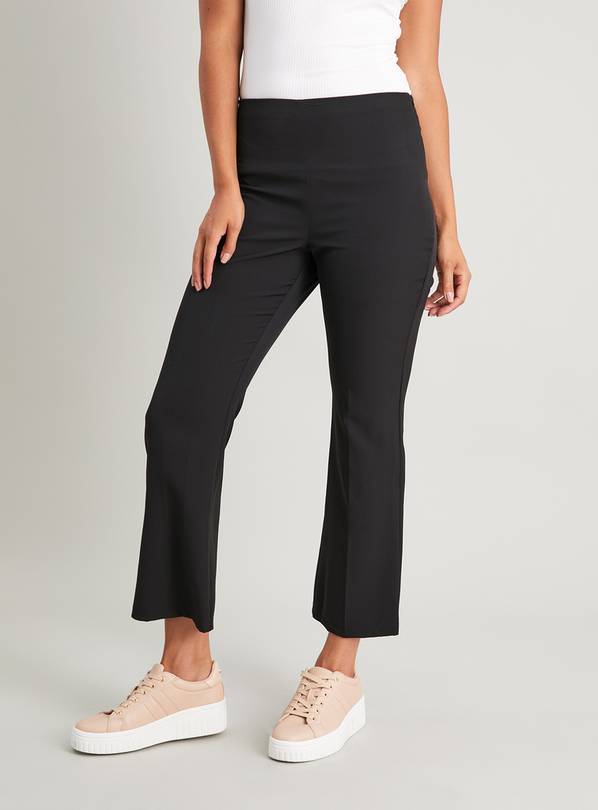 Black kick sales flare trousers