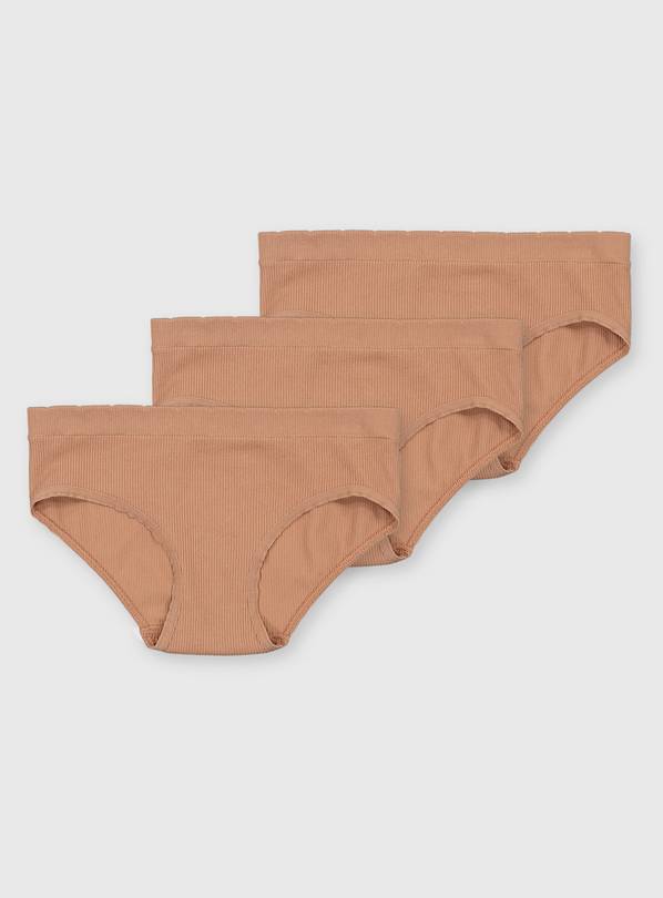 Almond Seamless Stretch Briefs 3 Pack 10-12 years
