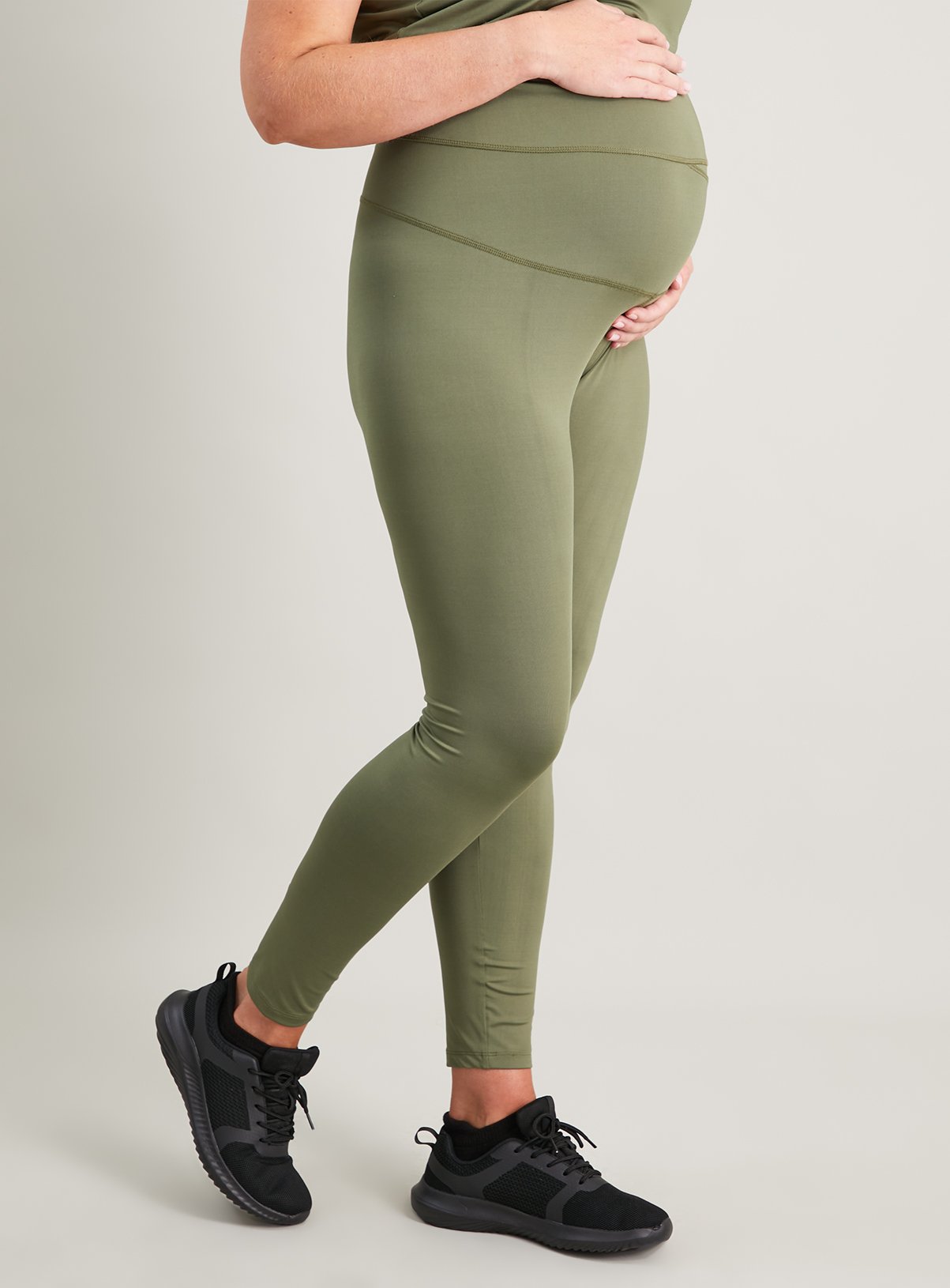 MATERNITY Active Khaki Leggings - 20 - Image 1 thumbnail
