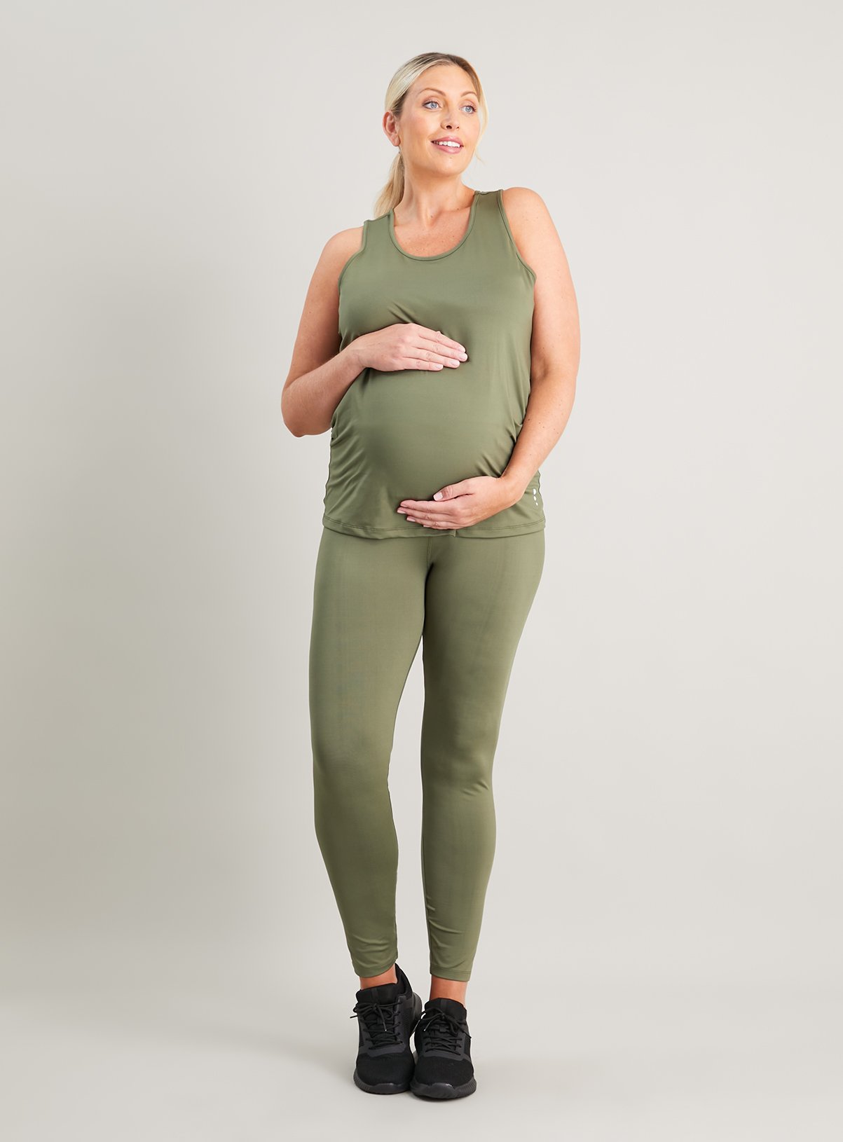MATERNITY Active Khaki Leggings - 20 - Image 2 thumbnail