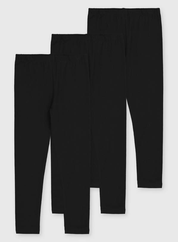 Buy Black Leggings 3 Pack - 6 years, Trousers