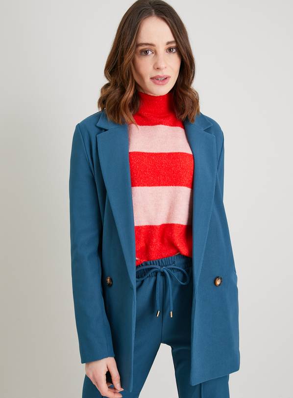 Teal Coord Ottoman Blazer - 20