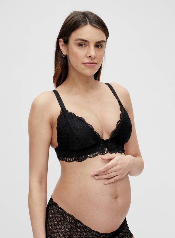 MAMALICIOUS Black 2 In 1 Maternity Nursing Bra XS