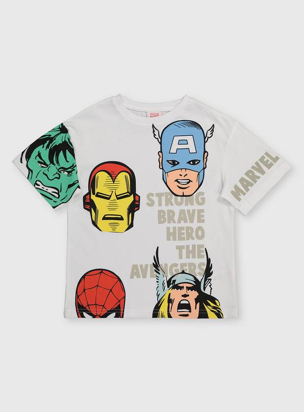 marvel white t shirt