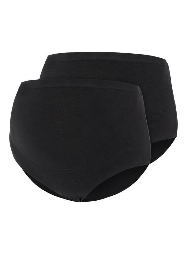 MAMALICIOUS Black Maternity Knickers 2 Pack L/XL