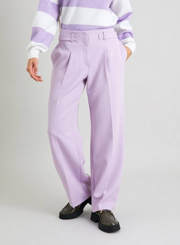 Lilac Wide Leg Coord Trousers - 12R