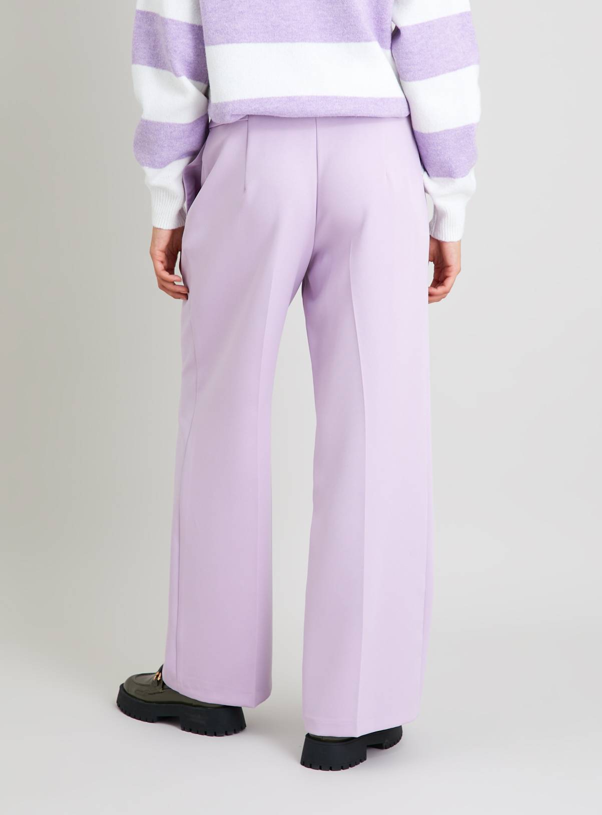 Lilac Wide Leg Coord Trousers - 20L - Image 4