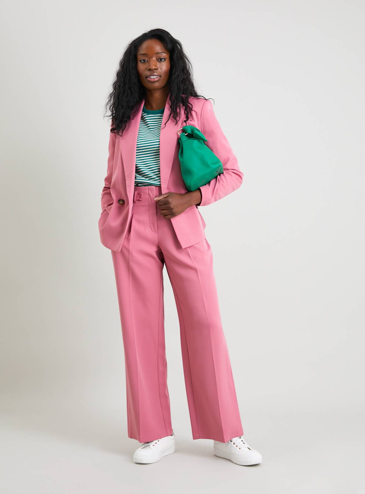 Pink Wide Leg Coord Trousers - 22L - Image 2