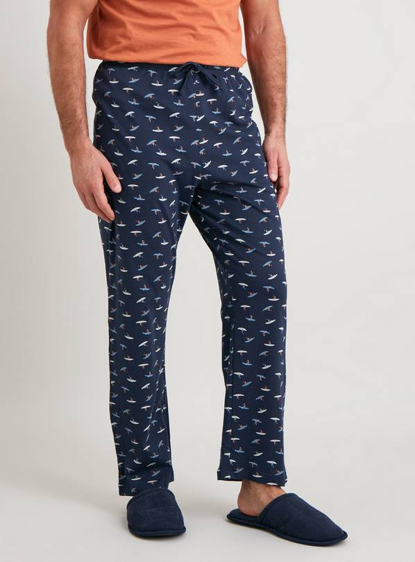 Buy Canoe Print & Plain Blue Lounge Bottoms 2 Pack XXXL Multipacks