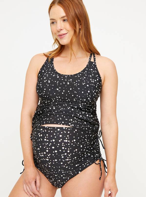 Buy MATERNITY Black Polka Dot Tankini Bottoms 16