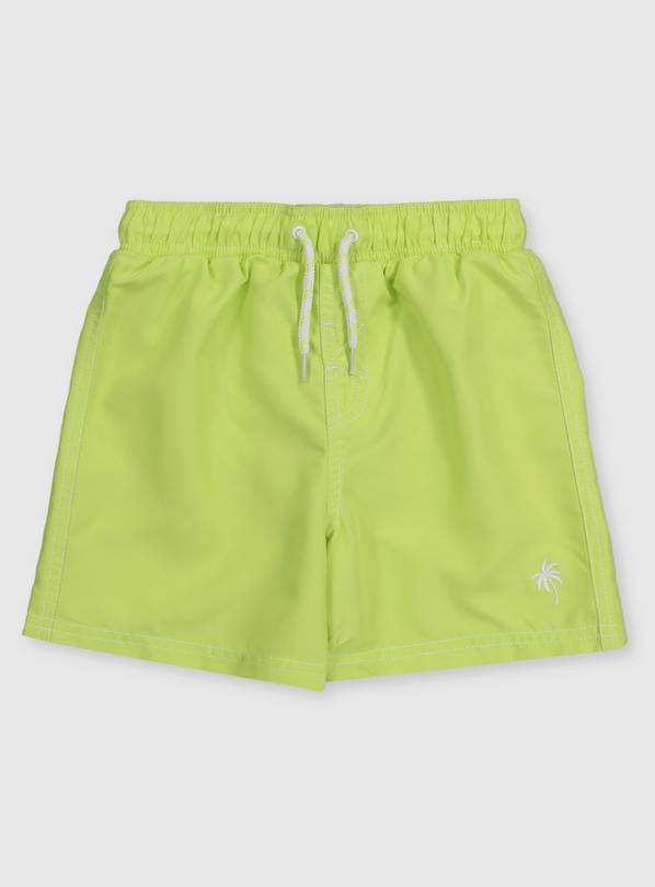 Lime Green Woven Swim Shorts - 7 years