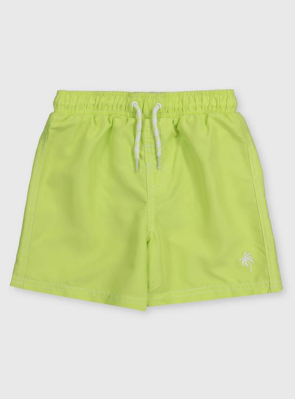 Lime Green Woven Swim Shorts - 11 years