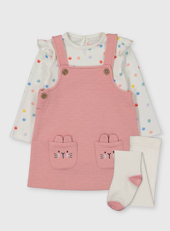 Buy Pink Pinafore, Bodysuit & Tights 1824 months Dresses Argos