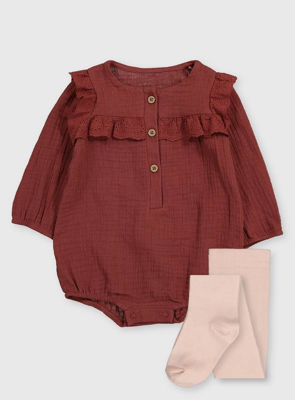 Buy Terracotta Bodysuit & Tights 1824 months Dresses Argos