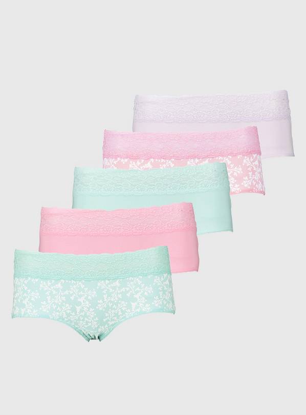 Comfort Lace Midi Knickers 5 Pack - 10