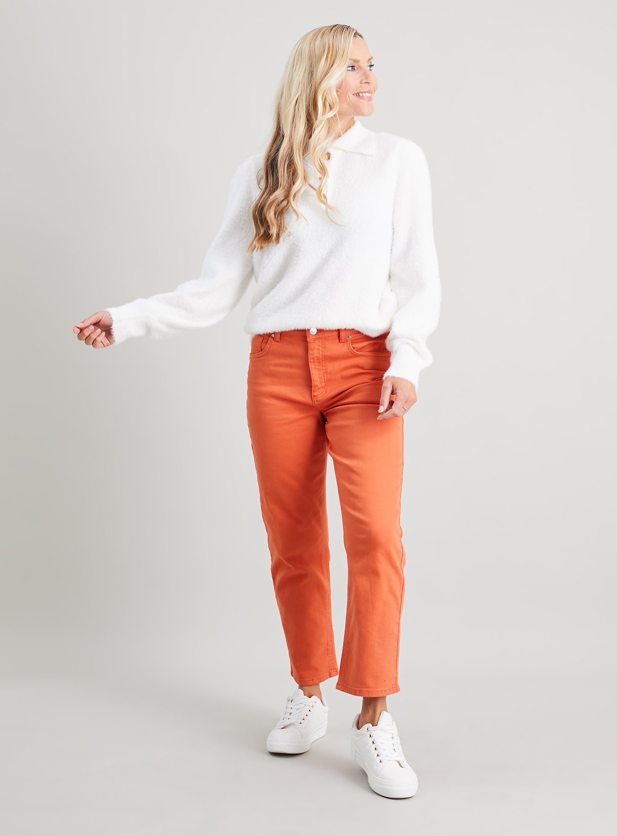 burnt orange jeans