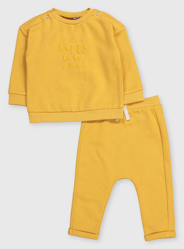 Yellow happy sweatshirt sale