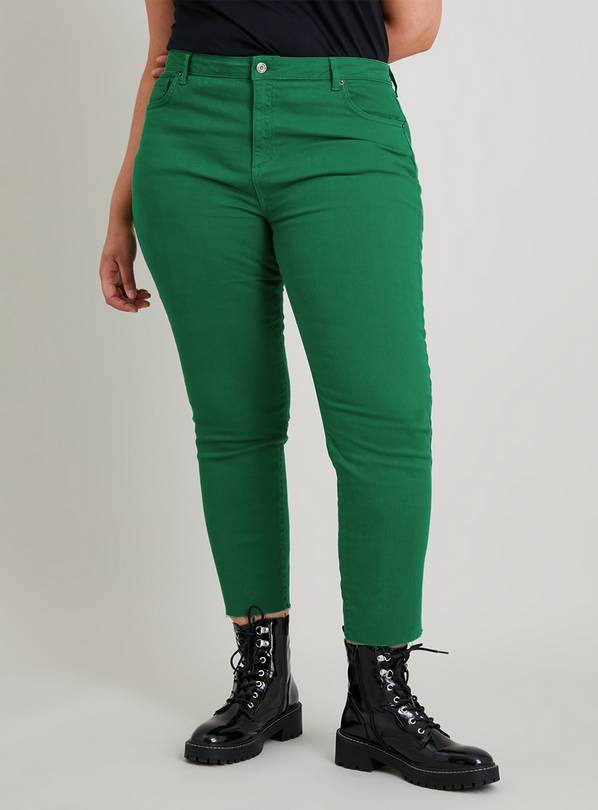 Green hot sale straight jeans