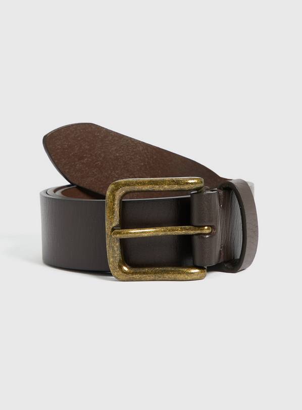 Brown Casual Leather Belt M