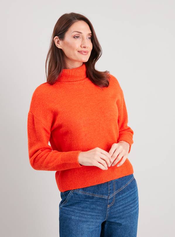 Buy Orange Roll Neck Jumper - 20 | Jumpers | Argos