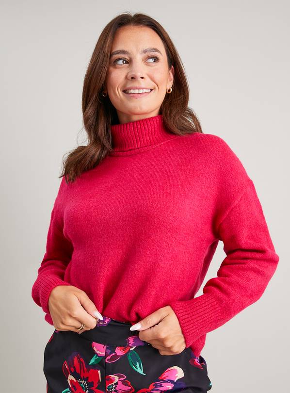 Buy Hot Pink Roll Neck Jumper - 18 | Jumpers | Argos