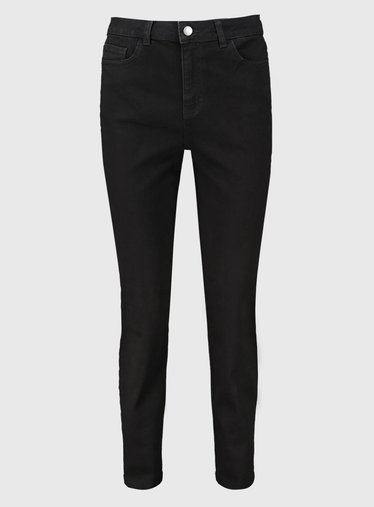 Black Denim Straight Leg Jeans 12R - Image 5