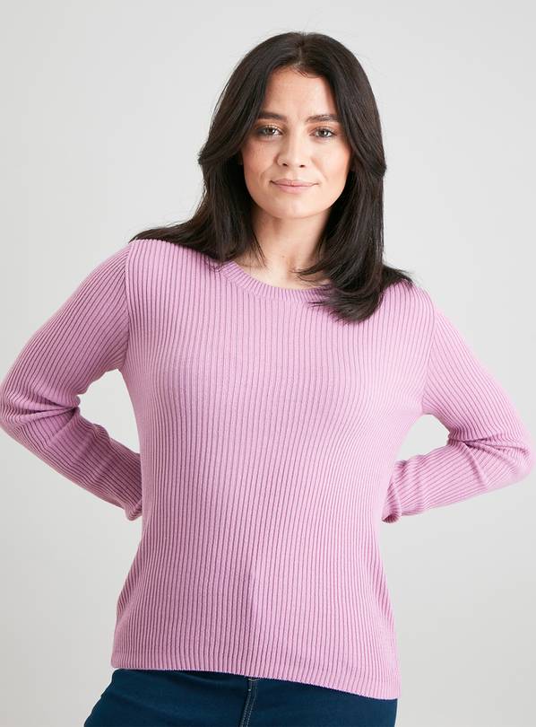 Pink ribbed sale jumper