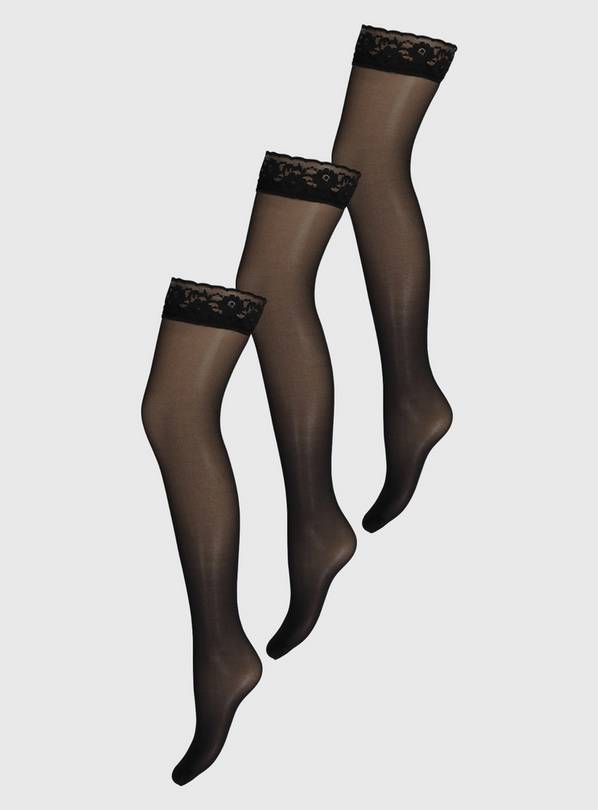 Buy Black 15 Denier Hold Ups 2 Pack L/XL, Tights