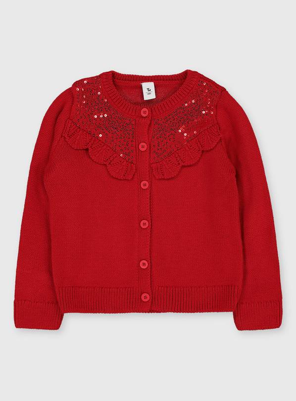 Buy Red Sequin Cardigan 5 6 years Jumpers and cardigans Tu