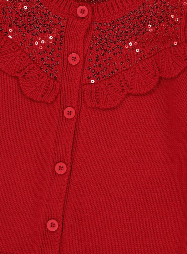 Red on sale sequin cardigan