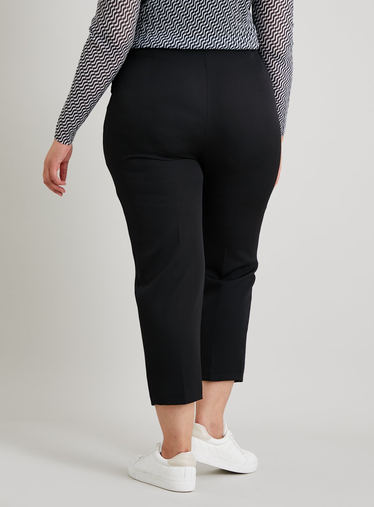 Black High Waisted Tapered Coord Trousers - 16 - Image 4 thumbnail